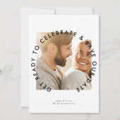 Save The Date photo moderne audacieuse "préparez-vous à célébrer (Devant)