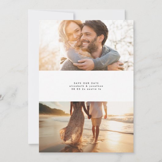 Save The Date photo moderne audacieuse "préparez-vous à célébrer (Dos)