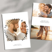 Save The Date photo moderne audacieuse "préparez-vous à célébrer