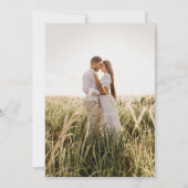 Save The Date Photo moderne Blue tendance Enregistrer la date (Dos)