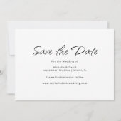 Save The Date Photo moderne Boho Simple Destination Mariage (Dos)