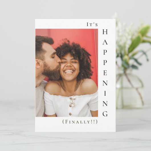 Save The Date Photo moderne C'est en train d'arriver Finalement (Debout devant)