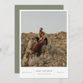 Save The Date Photo moderne chic (Devant / Derrière)