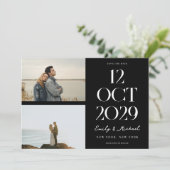Save The Date Photo moderne chic (Debout devant)