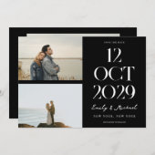 Save The Date Photo moderne chic (Devant / Derrière)