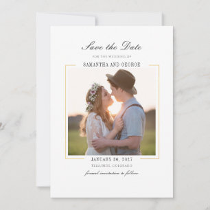 Save The Date Photo Moderne Chic Élégant