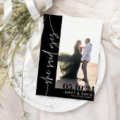 Save The Date Photo moderne chic noir et blanc