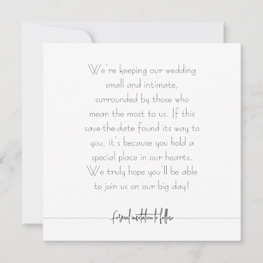 Save The Date Photo moderne classique noir et blanc (Dos)