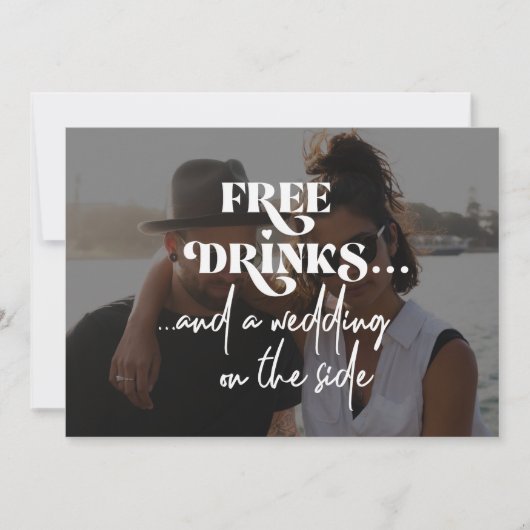 Save The Date Photo moderne drôle QR CODE mariage (Devant)