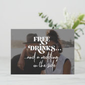 Save The Date Photo moderne drôle QR CODE mariage (Debout devant)