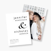 Save The Date Photo moderne d'une personnalité noire et blanche