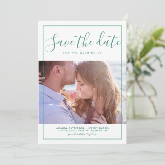 Save The Date Photo moderne encadrée Enregistrer la date Invitat (Debout devant)