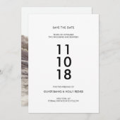 Save The Date Photo moderne enregistrer la date (Devant / Derrière)