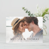 Save The Date Photo moderne Enregistrer la date Code QR Simple B (Debout devant)