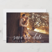 Save The Date Photo moderne Enregistrer la date manuscrite (Devant)