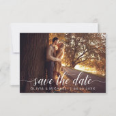 Save The Date Photo moderne Enregistrer la date manuscrite (Devant)