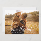 Save The Date Photo moderne Enregistrer la date manuscrite (Devant)