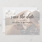 Save The Date Photo moderne Enregistrer la date manuscrite (Dos)