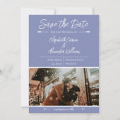 Save The Date Photo Moderne Enregistrer La Date | Périwinkle (Devant)