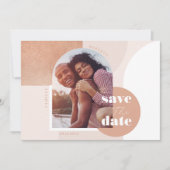 Save The Date Photo moderne et tendance de Couple rose pâle (Devant)