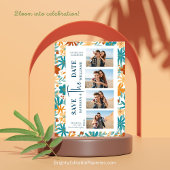 Save The Date Photo Moderne Fleur sauvage Abstrait Bright Art