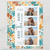 Save The Date Photo Moderne Fleur sauvage Abstrait Bright Art