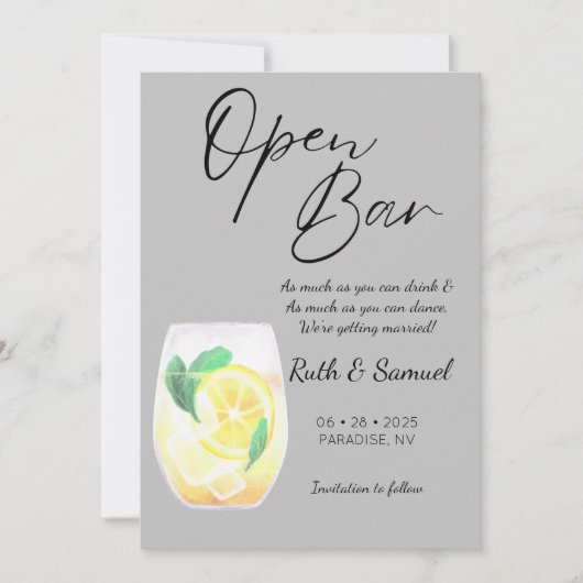 Save The Date Photo moderne Gray Funny (Devant)