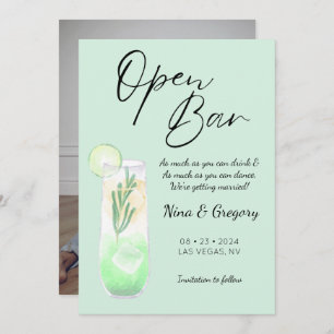 Save The Date Photo moderne Green Funny