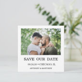 Save The Date Photo moderne LGBTQ (Debout devant)