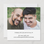 Save The Date Photo moderne LGBTQ (Dos)