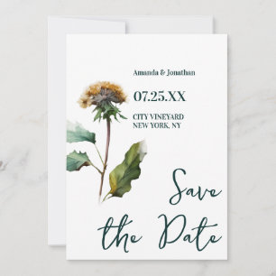 Save The Date Photo moderne Mariage floral Enregistrer la date