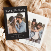 Save The Date Photo moderne Mariage noir