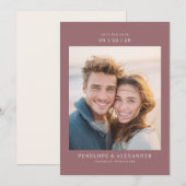 Save The Date Photo Moderne Marron Joyeux (Devant / Derrière)