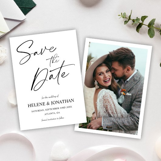 Save The Date Photo moderne minimaliste élégante