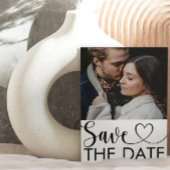 Save The Date Photo moderne noir & blanc Appartement Enregistrer