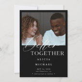 Save The Date Photo moderne noir et blanc simple mariage (Devant)