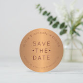 Save The Date Photo moderne or bordeaux mariage enregistrer la d (Debout devant)