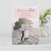 Save The Date Photo moderne pour annoncer la date | Rose (Debout devant)