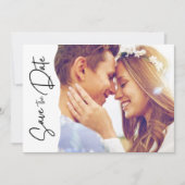 Save The Date Photo moderne Script Mariage Enregistrer La Date (Devant)
