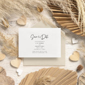 Save The Date Photo moderne Script Mariage Enregistrer La Date