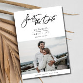 Save The Date Photo moderne Script Mariage Enregistrer la date