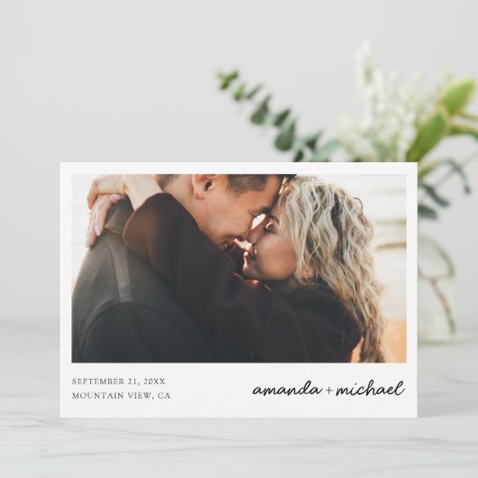 Save The Date Photo moderne simple Enregistrer la date Invitatio (Debout devant)