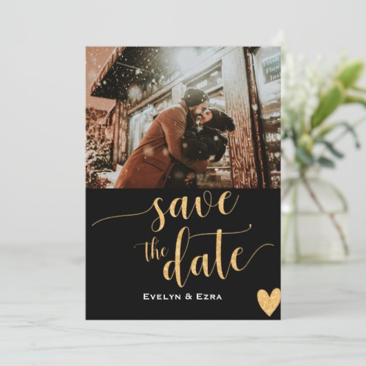 Save The Date Photo moderne simple Enregistrer le Mariage de dat (Debout devant)