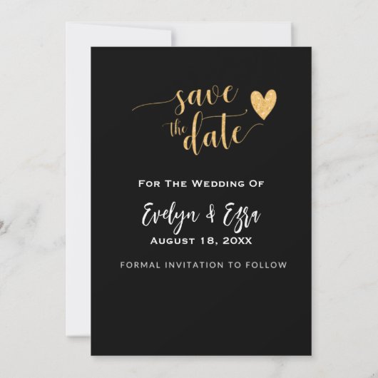 Save The Date Photo moderne simple Enregistrer le Mariage de dat (Dos)