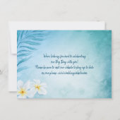 Save The Date Photo moderne Tropical Elegant Beach Wedding Photo (Dos)