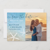 Save The Date Photo moderne Tropical Elegant Beach Wedding Photo (Devant)