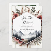 Save The Date Photo modifiable Mariage Barnyard (Devant / Derrière)