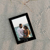 Save The Date Photo Monogramme Étoile de mer noire