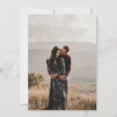 Save The Date Photo Monogramme noir et écrin classique (Dos)