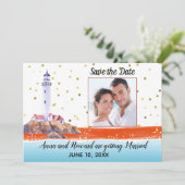 Save The Date Photo nautique Enregistrer la date (Debout devant)